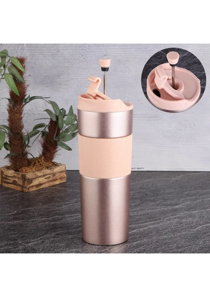 Miniso French Press Termos Gold 500 Ml