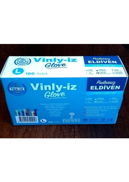 Vinly-Iz Glove Yeniz Nesil Eldiven L Beden fiyatları