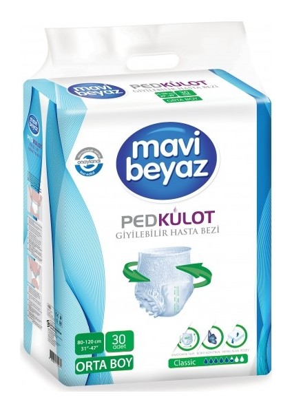 Emici Külot Medium (Orta Boy) 30'lu 4 Paket