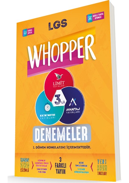 8. Sınıf Whoopper 3'lü Deneme Seti