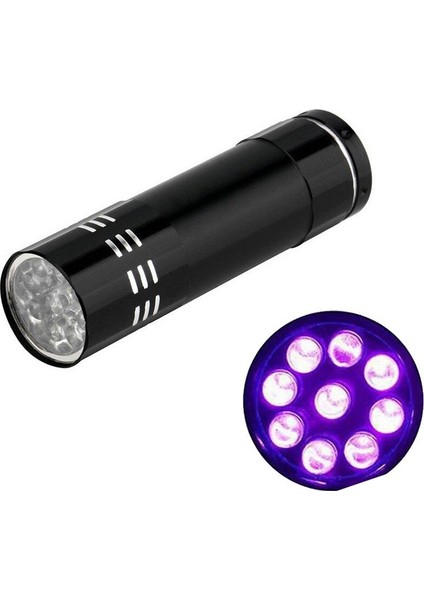 Hd-16 Alüminyum Kasa 9 LED Mini El Feneri Ultra Violet Uv