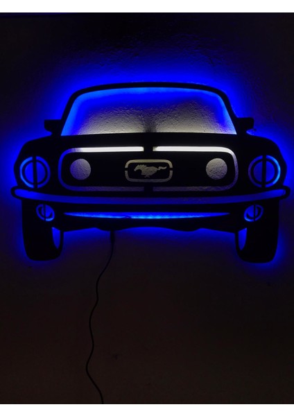 Mustang Araba 1967 Işıklı Tablo