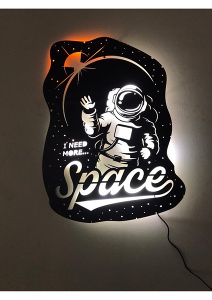 Astronot LED Işıklı Tablo