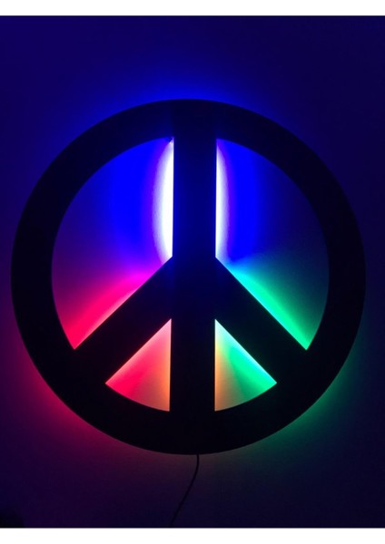 Peace LED Işıklı Tablo