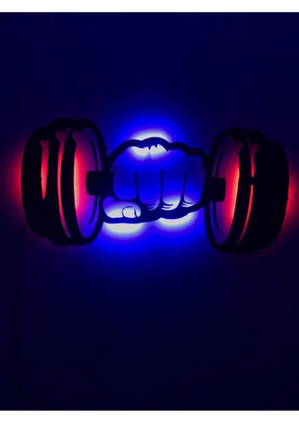 Dumbell LED Işıklı Tablo