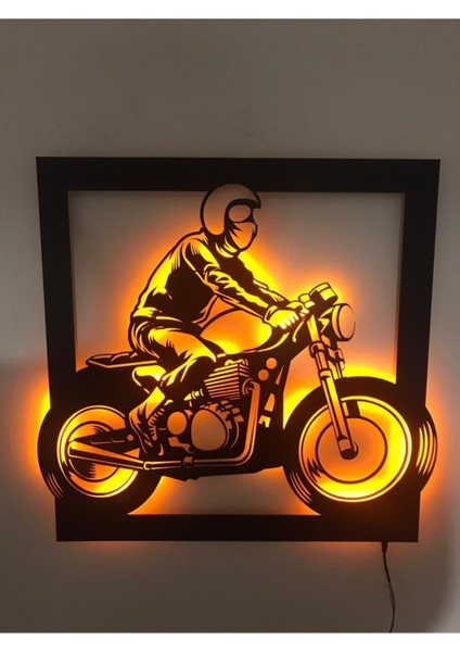 Motor Biker LED Işıklı Tablo