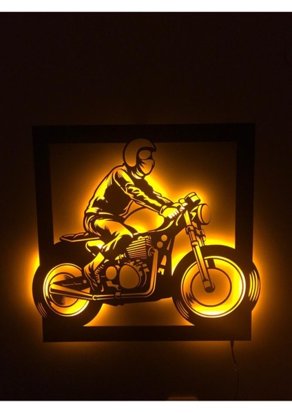Motor Biker LED Işıklı Tablo