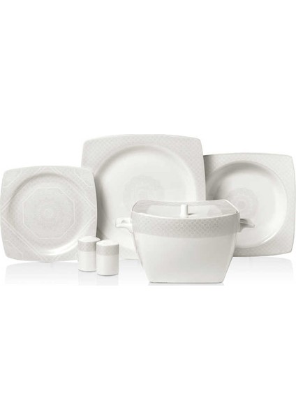 A8443 Bone Sel. 60 P Yemek Takimi (Kare)