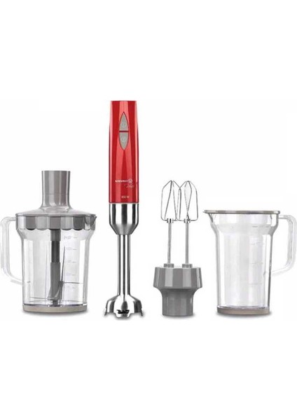 Vertex Mega InoxKırmızı Blender Set