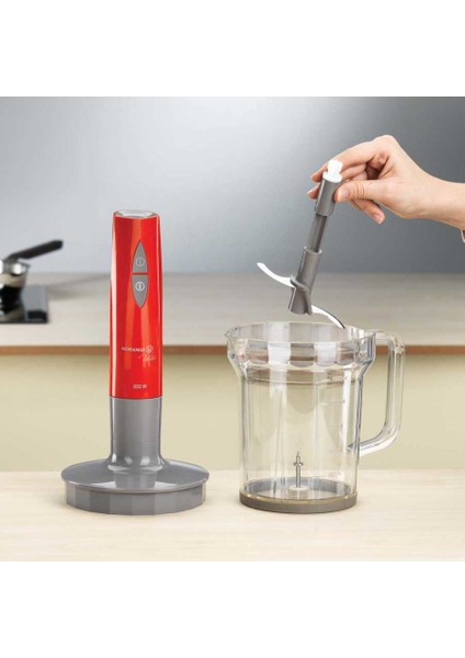 Vertex Mega InoxKırmızı Blender Set