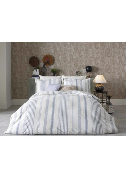 Doqu Home Tek Kişilik Nevresim Takımı Linen Mavi