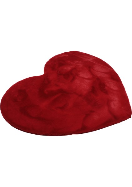 Yumuşak Yıkanabilir Kalp Şekilli Kırmızı Post Halı modelleri
