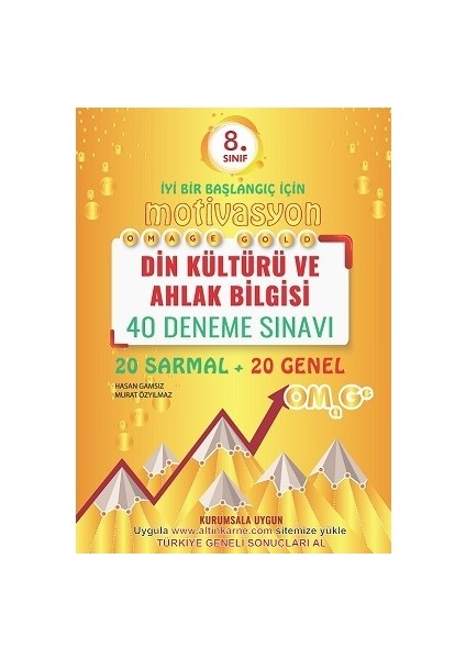 8. Sınıf Gold Motivasyon Din Kültürü Ve Ahlak Bilgisi 40 Deneme Sınavı (20 Sarmal + 20 Genel)