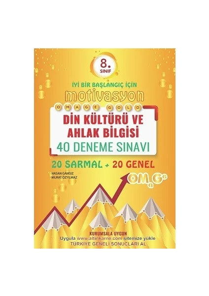 Omage Yayınları  8. Sınıf  Gold Motivasyon Din Kültürü Ve Ahlak Bilgisi  40 Deneme Sınavı (20 Sarmal + 20 Genel)