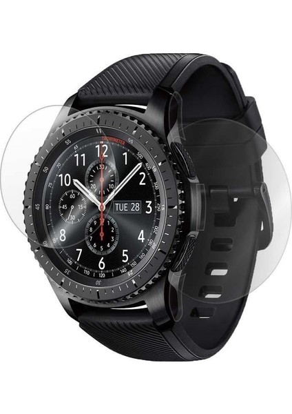 Samsung Gear S3 Frontier Mat Gerçek Kırılmayan Nano Ekran Koruyucu 2 Adet