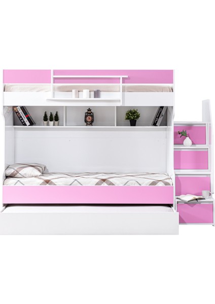 Ranza, Cesur 3lü Yavrulu Ranza, Pembe + 2 Adet Comfort Yaylı Yatak