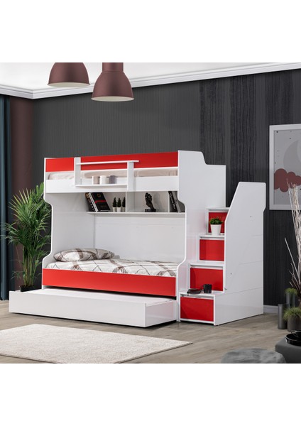 Ranza, Cesur 3lü Yavrulu Ranza, Kırmızı + 2 Adet Comfort Yaylı Yatak fiyatları