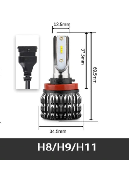 Toyota Avensis (2009-2015) LED Xenon Sis Far Ampulu Femex Ecopower H16