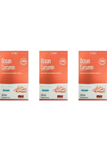 Ocean Curcumin 30 Kapsül 3'lü Paket