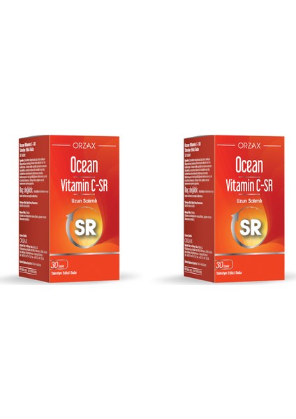 Ocean Vitamin C Sr 500 Mg 30 Tablet 2'li Paket