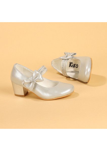 Kiko 752 Vakko Günlük Kız Çocuk 4 cm Topuk Babet Ayakkabı