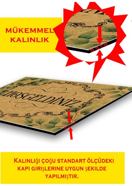 Muğla Deseni Dekoratif Kapı Önü Paspası