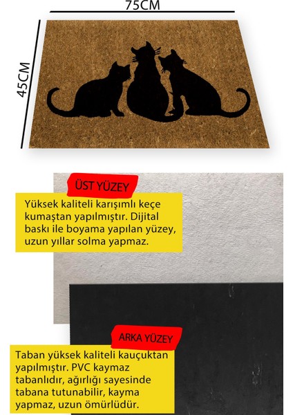 Muğla Deseni Dekoratif Kapı Önü Paspası