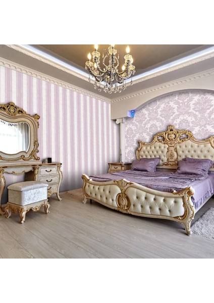 Royal Port Pembe Çizgili Duvar Kağıdı 8802-02