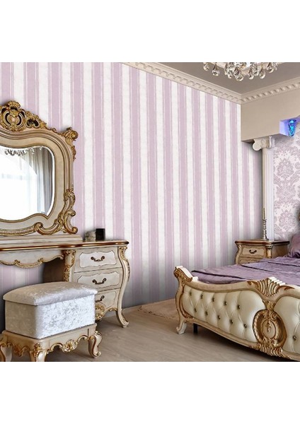 Royal Port Pembe Çizgili Duvar Kağıdı 8802-02
