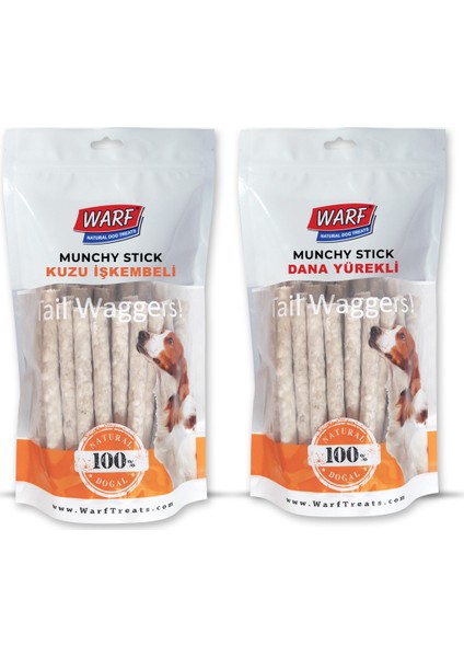 Munchy Dana Yürekli + Kuzu İşkembeli Stick 400 gr + 400 gr