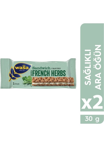 Baharatlı ve Krem Peynirli Sandviç/ Wasa Sandwich Cheese & French Herbs x 2 Paket