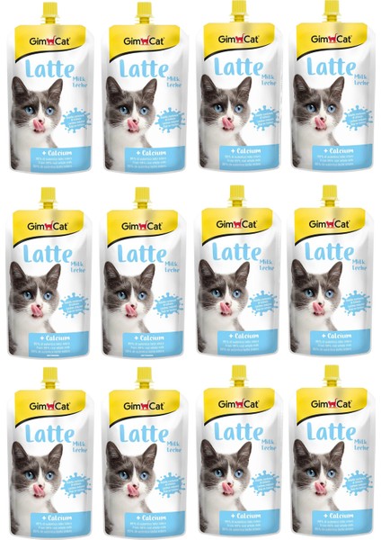 Latte Cat Milk Kalsiyumlu Sıvı Kedi Sütü 200 ml (12 Adet)