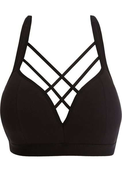 Sırtı Çapraz Ip Detaylı Sporcu Sütyen