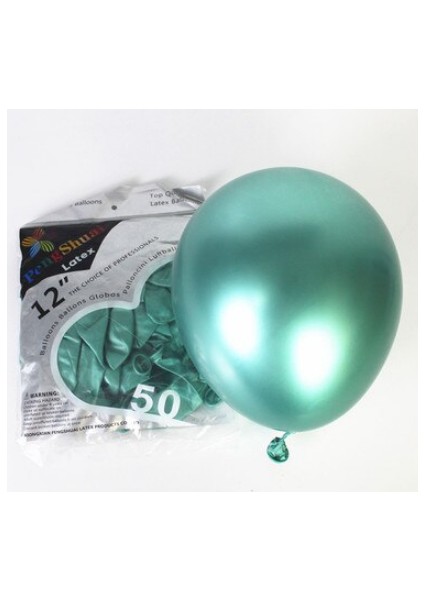 Yeşil Renk Krom Balon 5 Adet