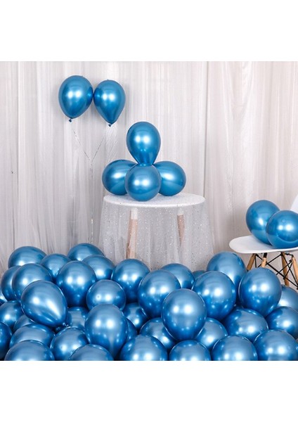 Krom Balon Mavi Renk 50 Adet