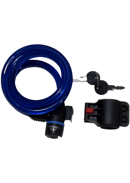 Knt 12X1200 mm Anahtarlı Halat Kilit Taşıma Aparatlı Dolamalı