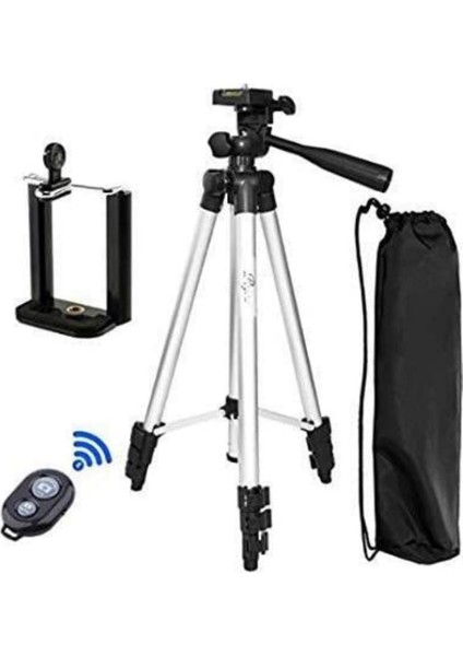 Prof Bluetooth Kumandalı Telefon ve Kamera Tripod DK-3888-SİYAH