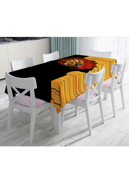 Kırmızı Başlıklı Zenci Kadın Motifli Dijital Baskılı Masa Örtüsü - 120X140CM