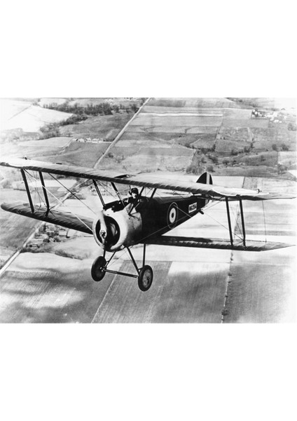 Çift Kanatlı Nostaljik Uçak Kanvas Tablo