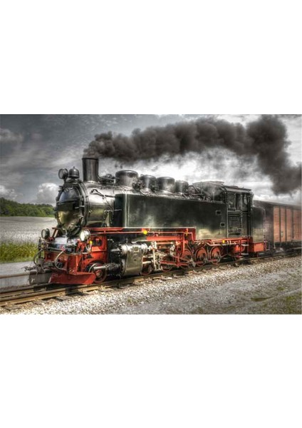 Kömürlü Lokomotif Kanvas Tablo