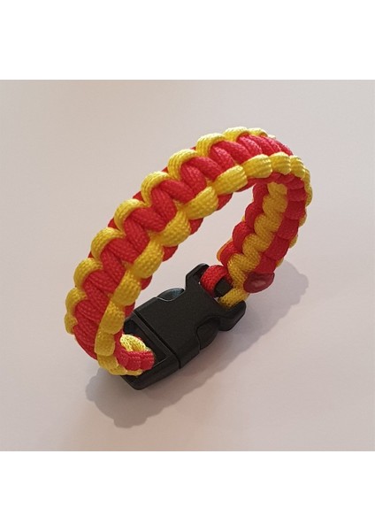 Paracord Taraftar Bileklik #sarı Kırmızı