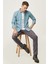 Erkek Antrasit Slim Fit Dar Kesim Pamuklu Esnek Chino Pantolon 4