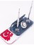 İsme Özel Türk Bayrağı Desenli Gümüş Kabartma Yazılı Ofis Masa İsimliği 3