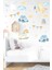 Pastel Tonlarda Araba, Uçak, At Figürleri Çocuk Bebek Odası Sticker 2