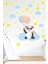 Sevimli Panda Bulutlar ve Yıldızlar Çocuk Bebek Odası Sticker 1