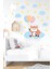 Sevimli Tilki Bulutlar ve Yıldızlar Çocuk Bebek Odası Sticker 1