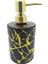 Cam Sabunluk Siyah-Sarı Yaldızlı Desen 450 ml 1