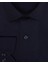 Slim Fit Armür Desenli Lacivert Erkek Gömlek 2