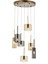 Avonnı AV-60043-7ET-BF Eskitme Kaplama Modern Avize E14 Metal Cam Kristal 45CM 1