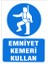 5 Adet Emniyet Kemeri Kullan Uyarı Levhası 1